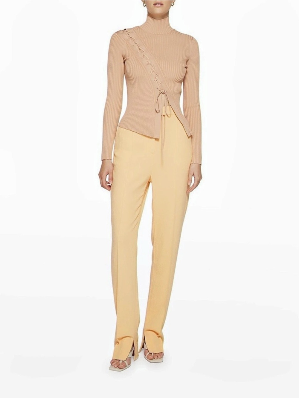 Simkhai Brooke Turtleneck in Caramel